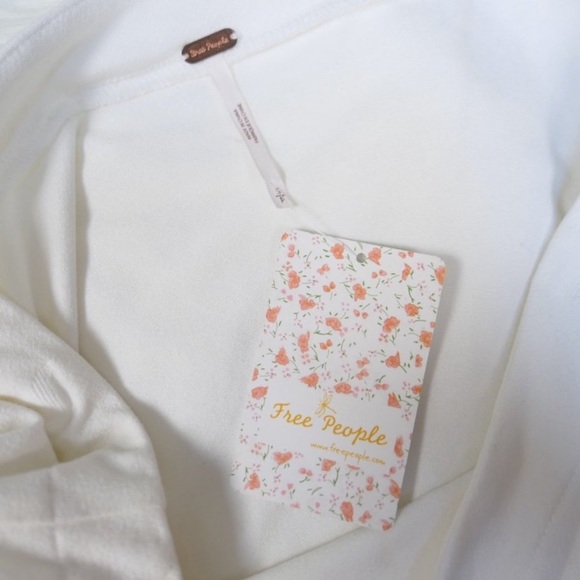 Free People Off The Shoulder Lace Sleeve Top - Picture 5 of 8